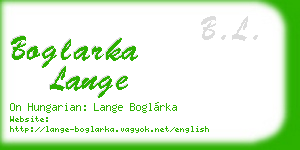 boglarka lange business card